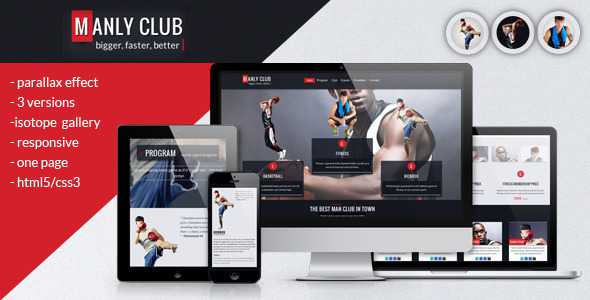 Manly – Responsive Parallax One Page Template