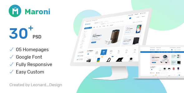 Maroni - Multipurpose Electronics eCommerce PSD Template