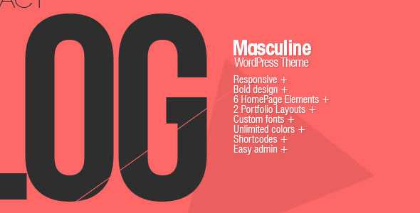 Masculine - Responsive Themeforest WordPress Theme