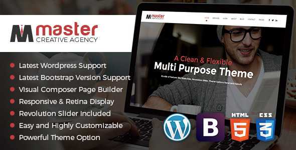 Master Creator v1.5.13 - Minimal WordPress Theme