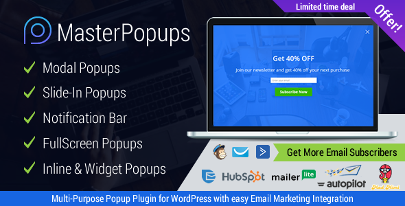 Master Popups v3.9.4 - Popup Plugin for Lead Generation