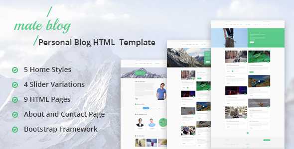 Mate Blog - Responsive Personal Blog Template