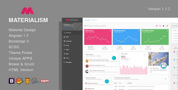Materialism - Angular Bootstrap Admin Template