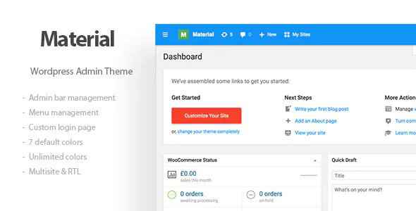 Materil v1.2.0 - Wordpress Material Design Admin Theme