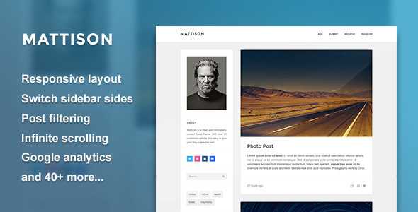 Mattison - Content Focus Tumblr Theme