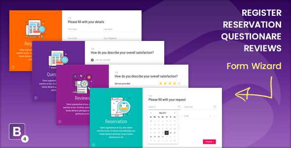 MAVIA - Register, Reservation, Questionare, Reviews form wizard