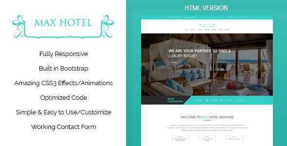Max Hotel - Hotel Booking HTML Template