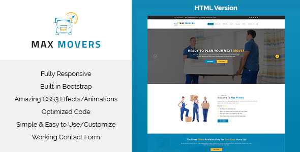 Max Movers - Transport & Movers HTML Template