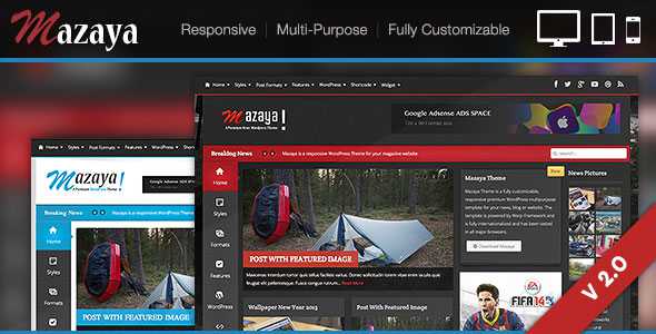 Mazaya - Themeforest Responsive WP News, Magazine Theme