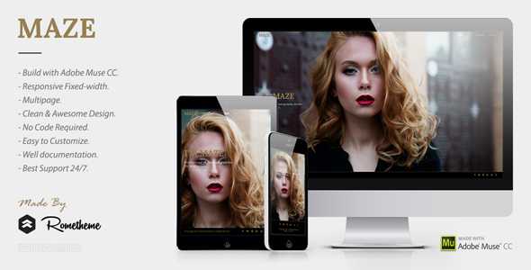MAZE - Photography Portfolio Muse Template