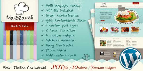 Mazzareli - Themeforest Premium WordPress Theme