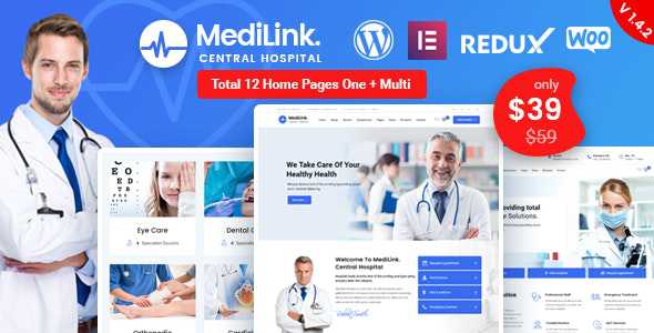 Medilink v1.4.3 - Health & Medical WordPress Theme