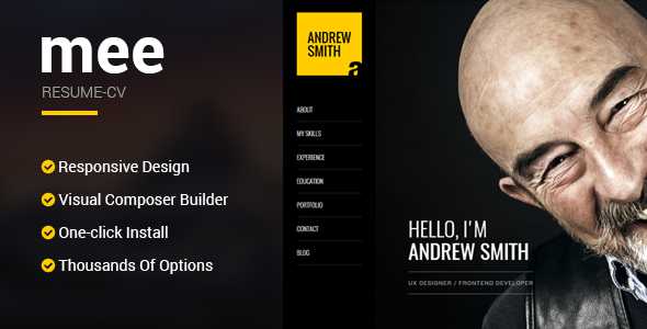 MEE v1.7.0 - Responsive Resume / CV WordPress Theme