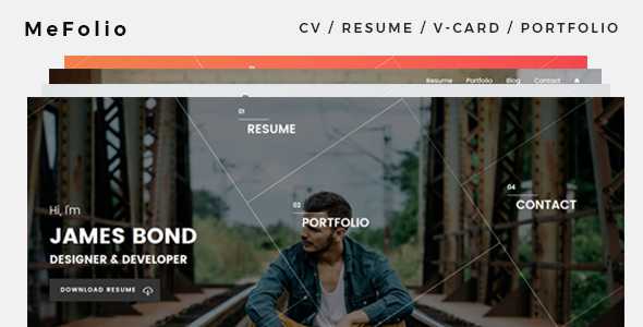 Mefolio v1.0 - Resume WordPress Theme
