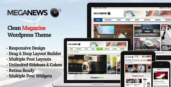 Meganews v1.5 - Magazine Responsive Wordpress Theme