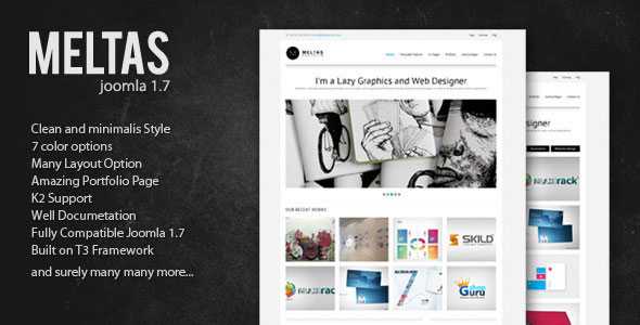 Meltas - Clean and Minimalist Themeforest Joomla Templates