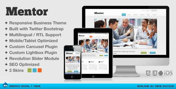 Mentor - Themeforest Responsive Drupal Theme