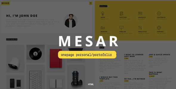 Mesar - Themeforest Onepage Personal/Portofolio