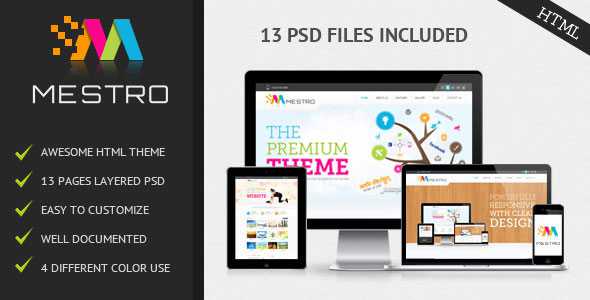 Mestro - Themeforest Premium HTML Theme