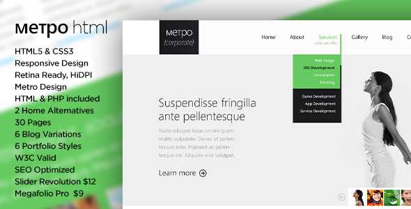 Metpo - Responsive Retina HTML5 Template