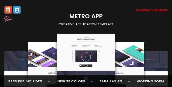 Metro App - Application HTML5 Template