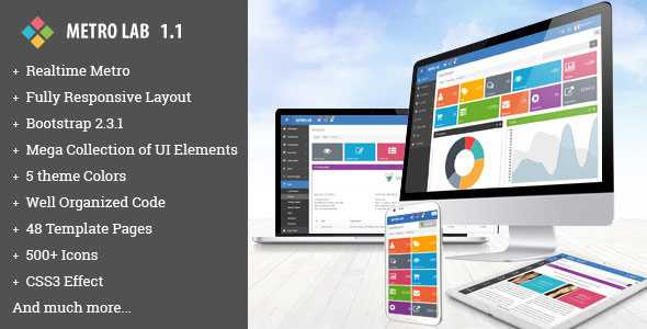 Metro Lab - Responsive Metro Dashboard Template