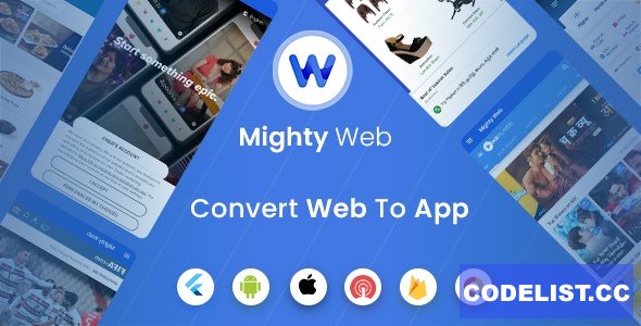 MightyWeb Webview v29.0 - Web to App Convertor (Flutter + Admin Panel)