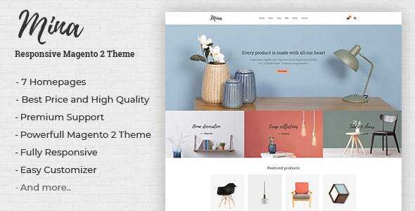Mina v1.0 - Responsive Furniture, Handmade Shop Magento 2 Theme