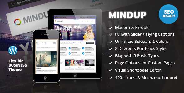 MindUp - A Flexible Corporate Themeforest WP Theme