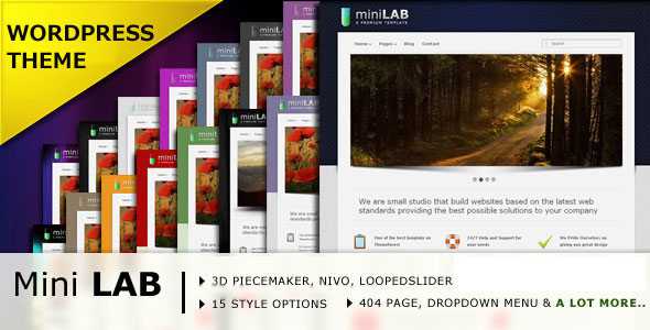 Mini Lab - Premium Wordpress Themeforest Theme 15 in 1