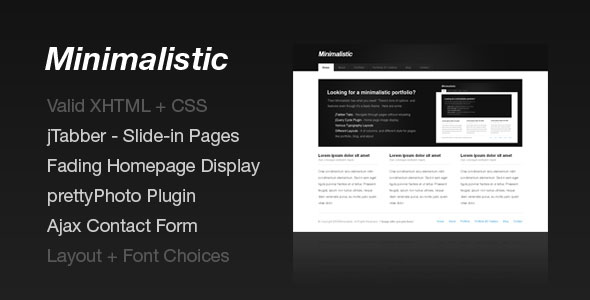 Minimalistic - Portfolio & Business Themeforest HTML