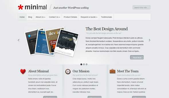 Minimal ElegantThemes WordPress Theme