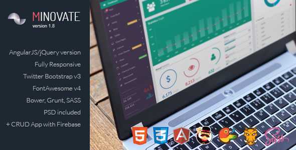 Minovate v1.8 - Angular Admin Dashboard