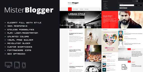 MisterBlogger - Blog/Magazine WordPress Theme