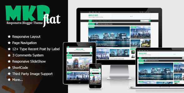 MKRflat - Themeforest Responsive Magazine/News Blogger Theme