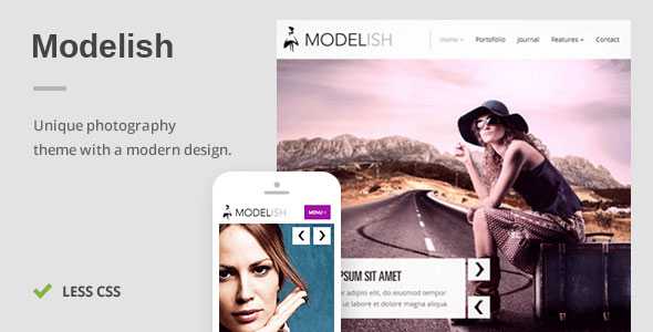 Modelish - A Unique Photography WordPress Theme