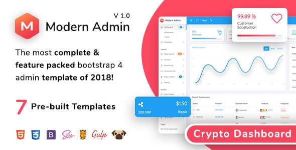 Modern Admin - Clean Bootstrap 4 Dashboard HTML Template + Bitcoin Dashboard