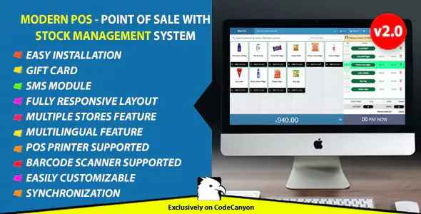 Modern POS v2.0 - Point of Sale with Stock Management System