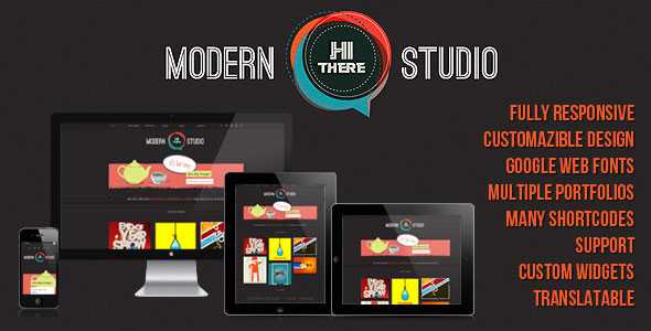Modern Studio Themeforest Responsive Wordpress Theme