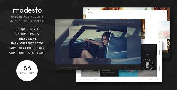 Modesto v3.0 - Power Unique Portfolio, Photography & Agency HTML Template
