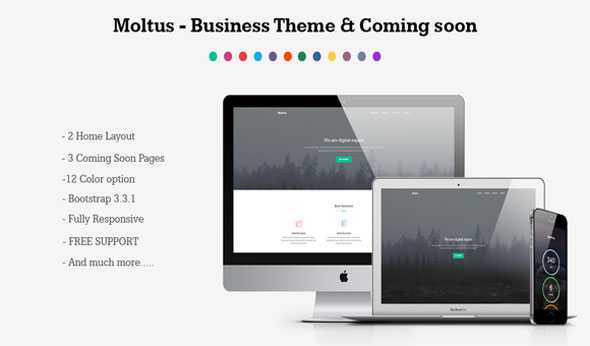Moltus - Creativemarket Onepage & Coming Pages