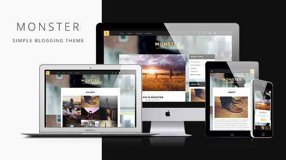 Monster - Simple Blogging Responsive WordPress Theme
