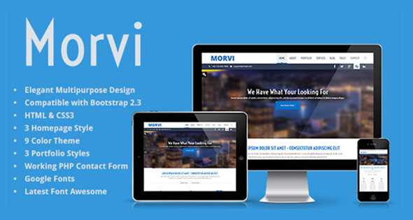 Morvi - Bootstrap HTML5 Portfolio