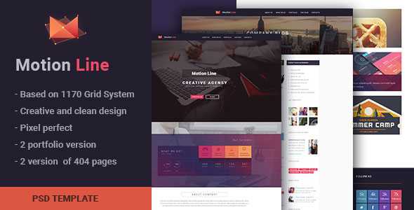 Motion Line - creative portfolio PSD template