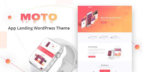 Moto v1.1.3 - WordPress Landing Page Theme