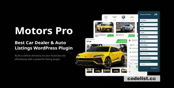 Motors Pro Plugin v1.2.23 - Car Dealer Classifieds Listing Pro