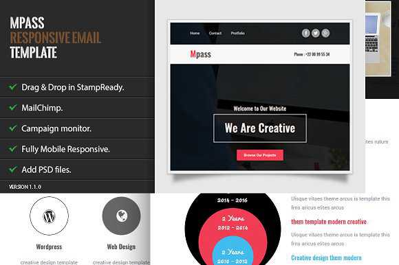 Mpass - Responsive Email Template