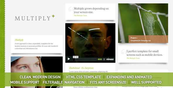 Multiply - Blog and Portfolio HTML/CSS Templates