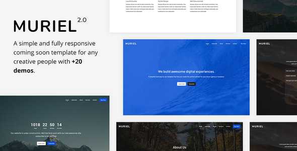 Muriel v2.0 - Responsive Coming Soon Template