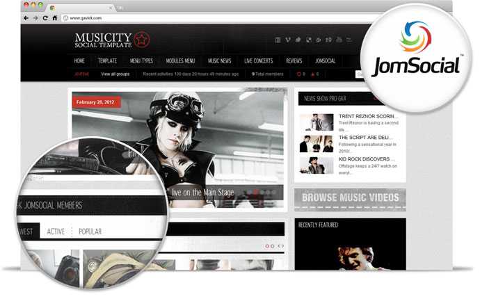 Musiccity 2.11 J2.5 GavickPro Music Mag Template